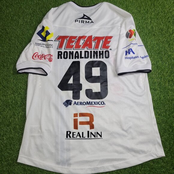 Ronaldinho Queretaro Pirma PLAYER ISSUE 2014 2015 Away Soccer Jersey Shirt XL - Picture 1 of 9